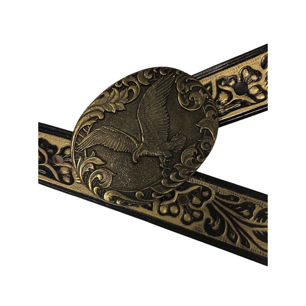 Vintage Eagle Belt Buckle Kaymen B. Vintage Rodeo Western 34 Gold Fits 33-35 USA